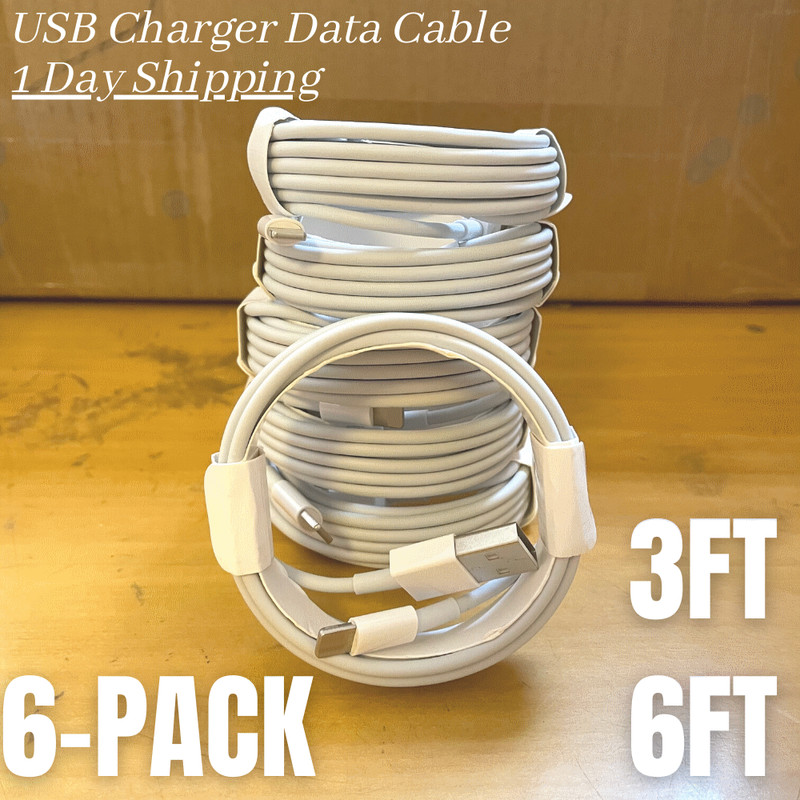 6X Lot For iPhone 11 8 7 6 Plus 5c Xs USB Fast Charger Cable Charging Cord 3/6Ft