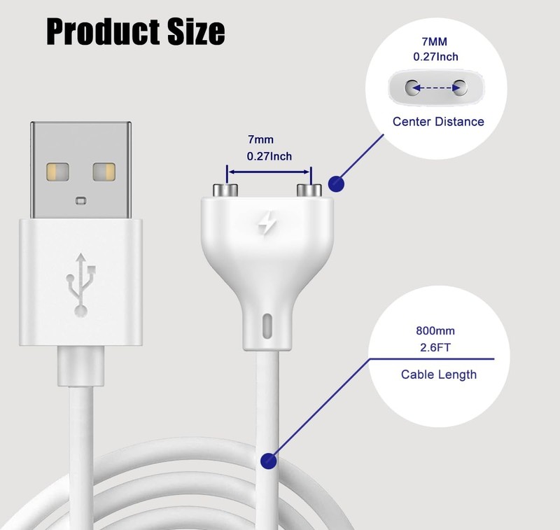 Magnetic Charger USB DC Cable Charging Cord ((7mm/0.27in)) gallery