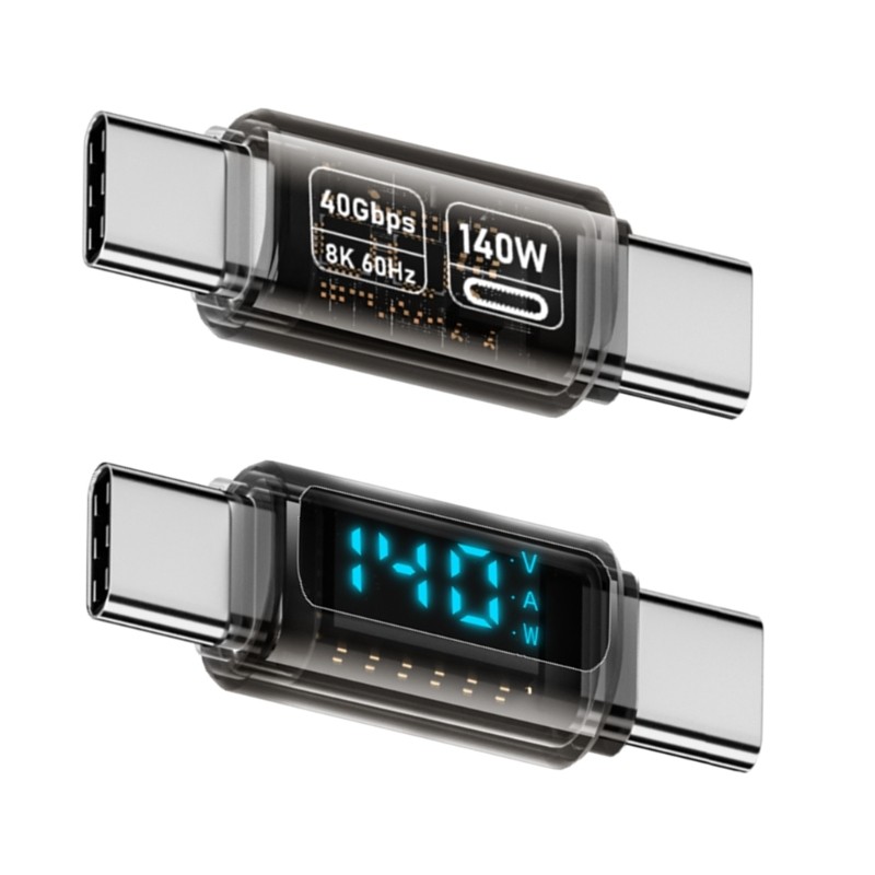 USB C Adapter 40Gbps Fast Charging With LED Display 140W Output 8K60hz Video gallery