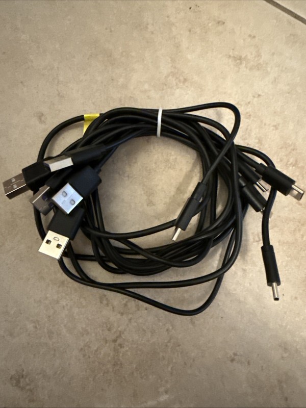 Bundle of 5 USB to USB-C Charging Cables – 2ft – Mixed Styles