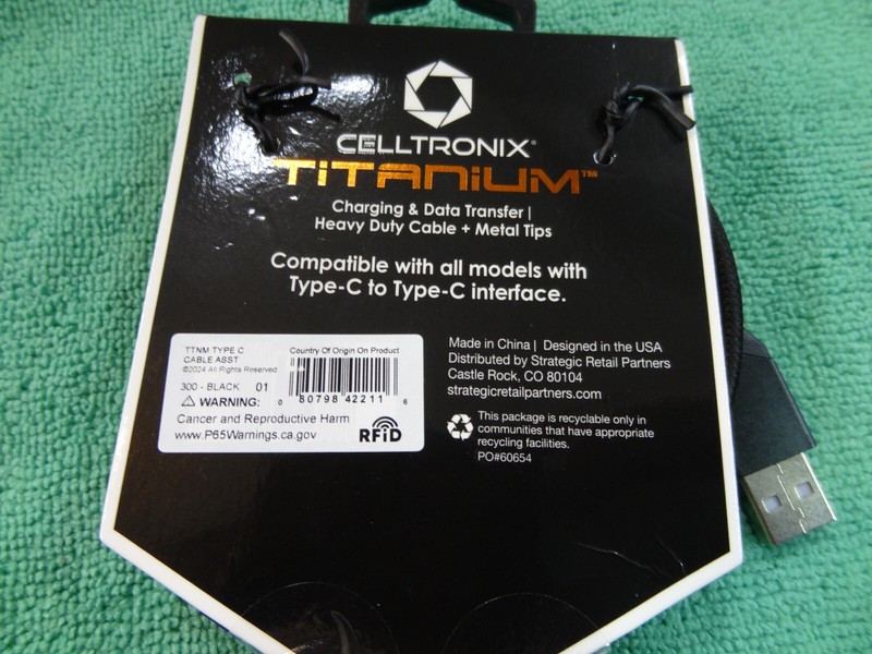 2X Celltronix Titanium 6ft Tangle Free Heavy Duty USB Cable Type C Connector gallery