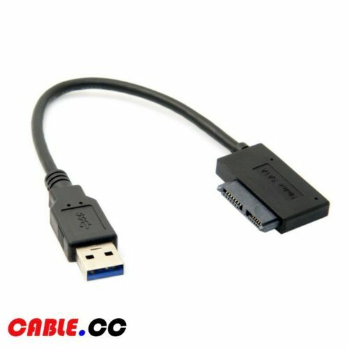 USB 3.0 to 7+6 13pin Slimline Sata Adapter Optical Drive Cable for CD DVD Rom