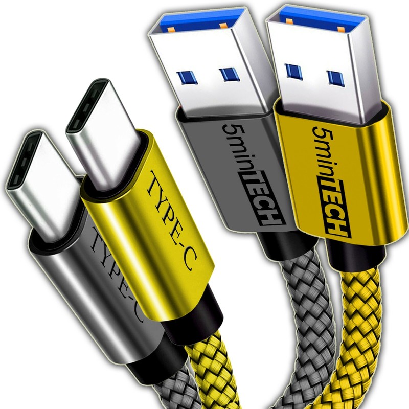 (2 Pack) for Xiaomi Mi Redmi USB Nylon Braided Cord Cable Charger android phones gallery
