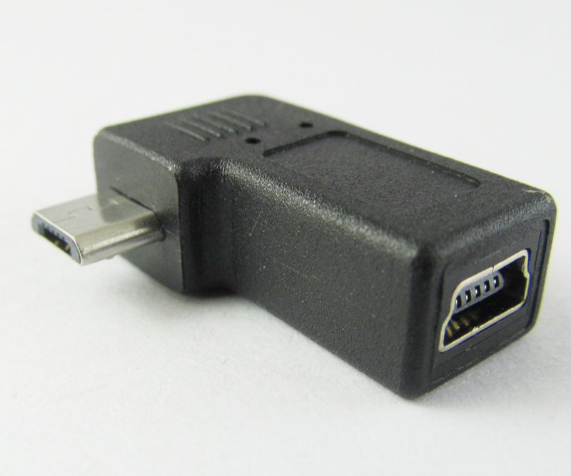 4pcs Right Angle 90D Micro 5pin Male To Mini 5pin Female USB Adapter Converter gallery