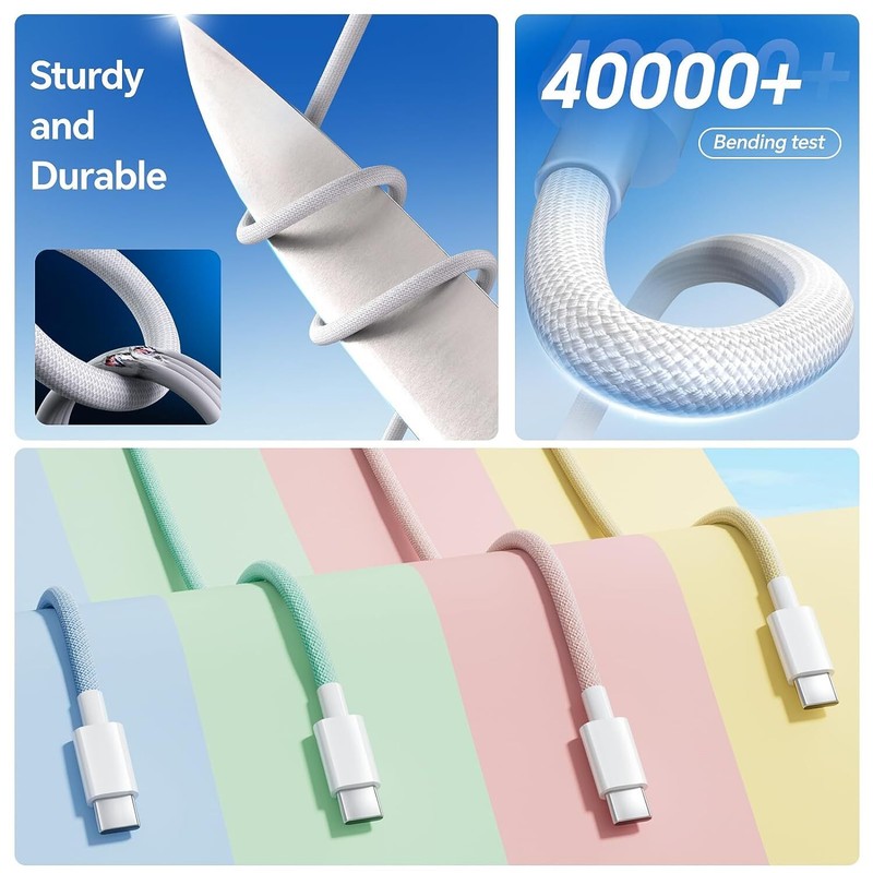 For IPhone 17 16 Pro Max USB-C to USB-C Fast Charger Type C Charging Cable Lot gallery