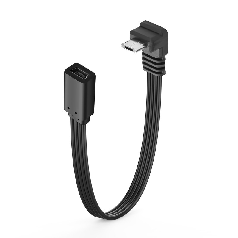 Micro USB to Mini USB Flat Cable,90 Degree Micro 5P to Mini USB 5P Female Con…