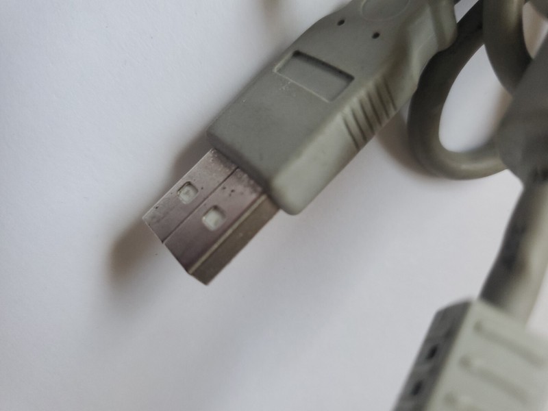 Tiny Micro 4mm USB To Standard A USB Cord 42" Long Gray gallery