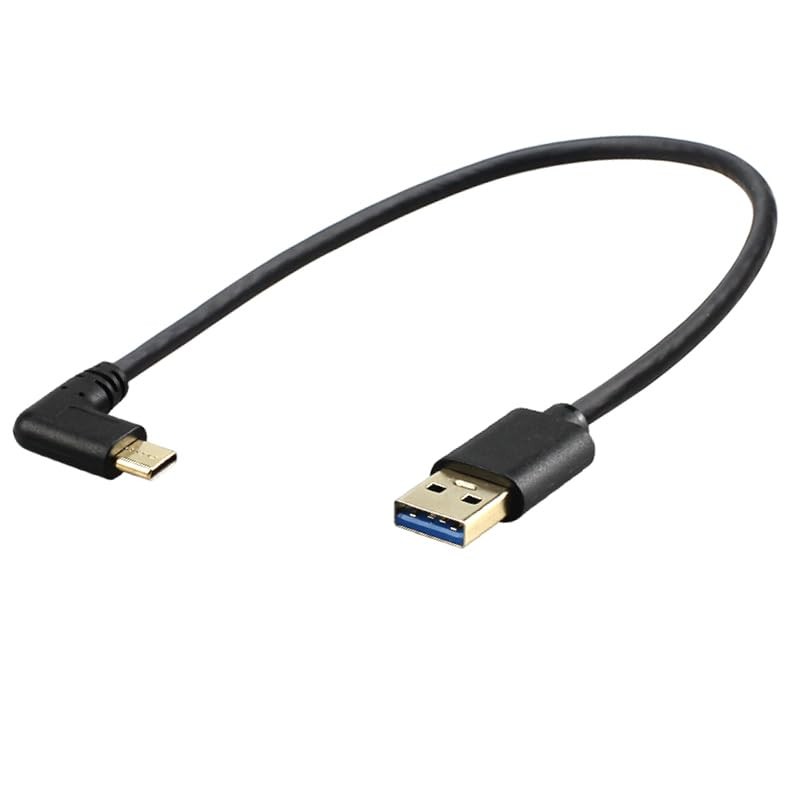 2 Pack 8 Inch 90 Degree USB C Extender Cable Type C Extension Cord Sync gallery