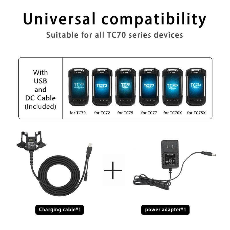 USB Charger Cable with Adapter for Zebra Symbol TC70 TC75 PDA Handheld Comput... gallery