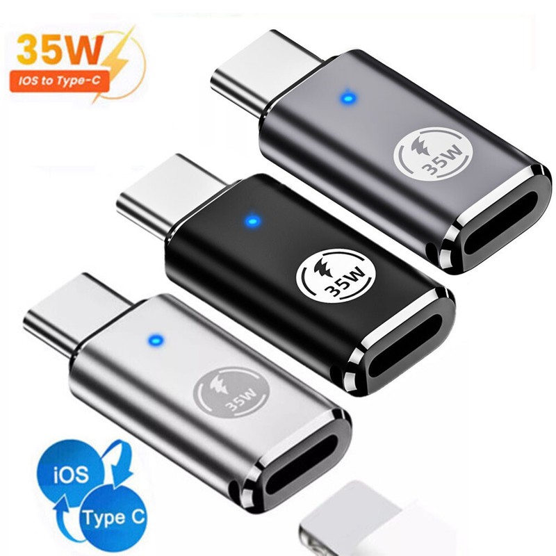 35W USB-C Male to iOS Female Adapter + lanyard For iPhone 15 Pro Max 15 Pl ~ gallery
