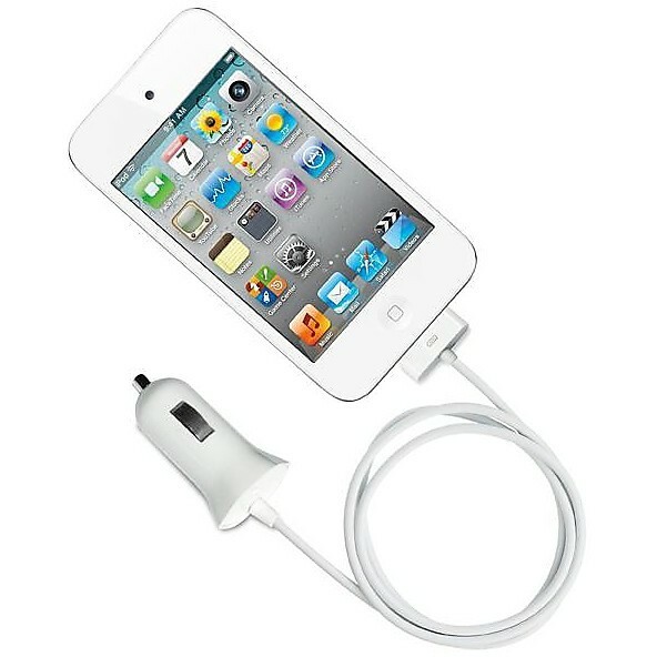 Puro MCHApple carica batteria auto iPhone 5V 1A cavo 140 cm bianco gallery
