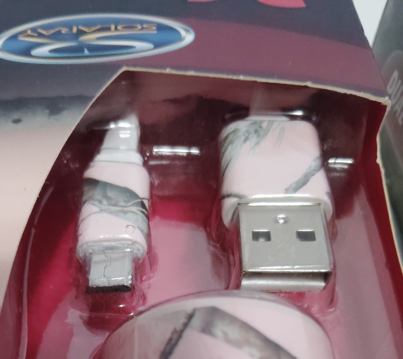 SOLORAY REAL TREE CAM0 3.1A MICRO DUAL USB PHONE CHARGER AND CORD (2) PINK GRAY gallery