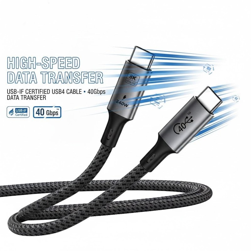 USB4 USB to USB Cable, 40Gbps, for Thunderbolt 4, 3, 8K Video [USB-IF Certifi... gallery