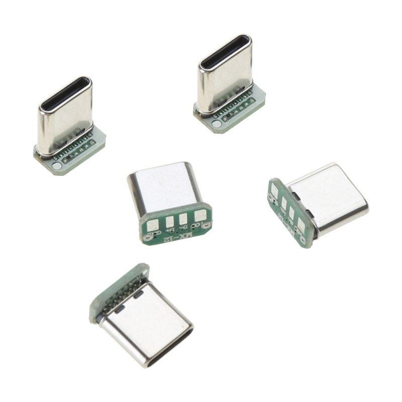 Replacement USB C male Head Connectors Vertical Board Plugs Socket Repairing gallery