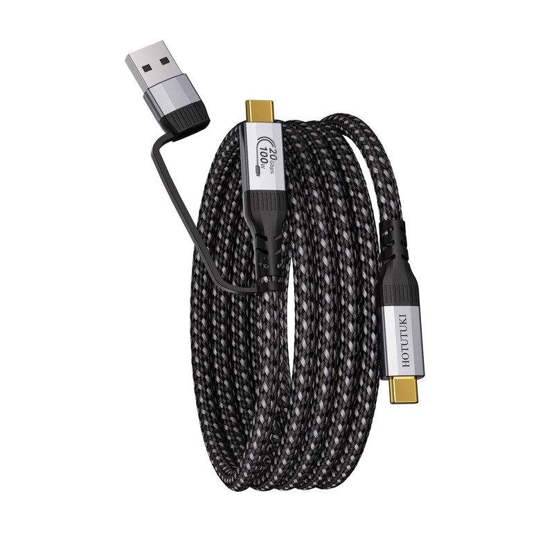 6.6FT USB A To C Cable 3.2 Gen 2x2 20Gbps 4K@60Hz 100W Fits Thunderbolt 3/4