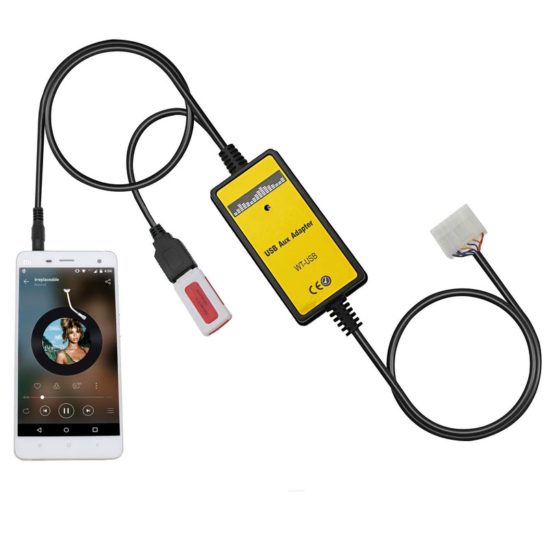 USB AUX MP3 Player Radio Car Digital Music Cd Changer Aux Adapter for Toyota ...