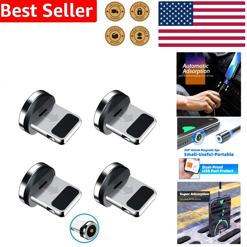 Magnetic Charging Cable Tips 4 Pack Dustproof Port Protector USB C Fast Charge