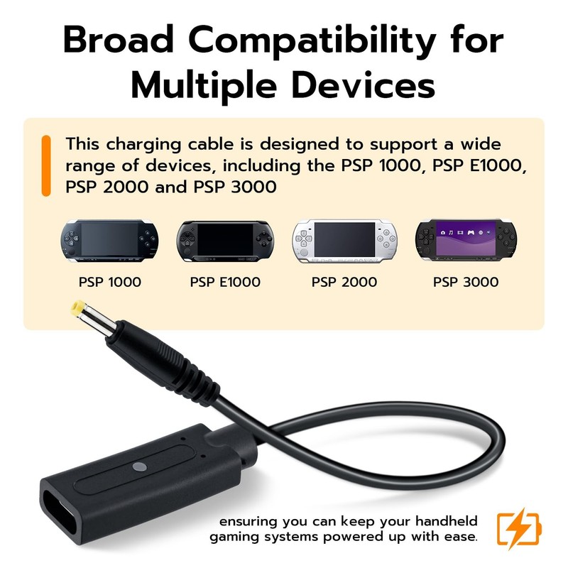 Mcbazel USB C Charger Cable Compatible with PSP 1000/2000/3000/E1000, Type-C... gallery