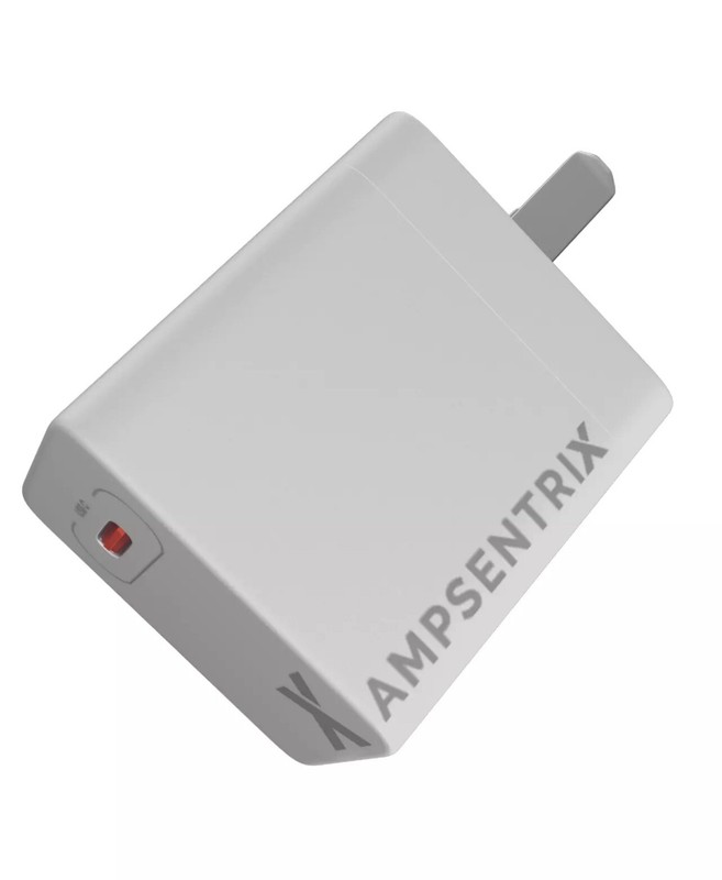 AmpSentrix - 65W USB Type C GaN Wall Power Adapter (110v USA) gallery