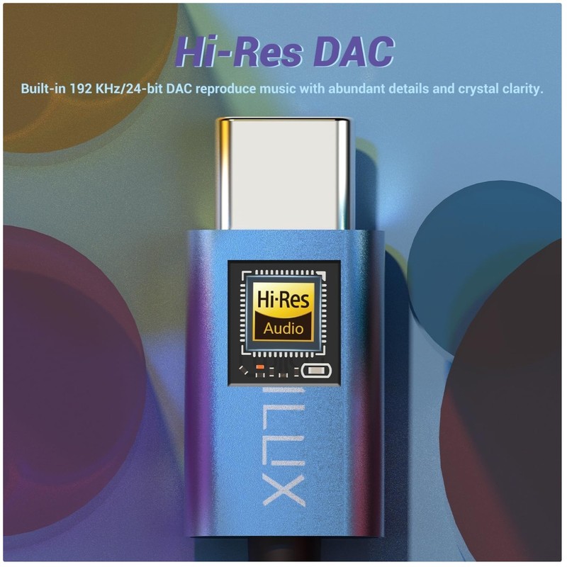 Hi-Res DAC USB C to 3.5mm Car Audio Cable
