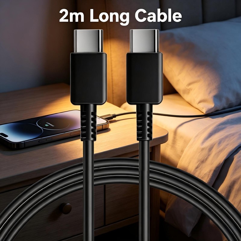6FT USB C to USB C Cable Fast Charging Cord for Samsung Galaxy S25 Ultra S25+ S2
