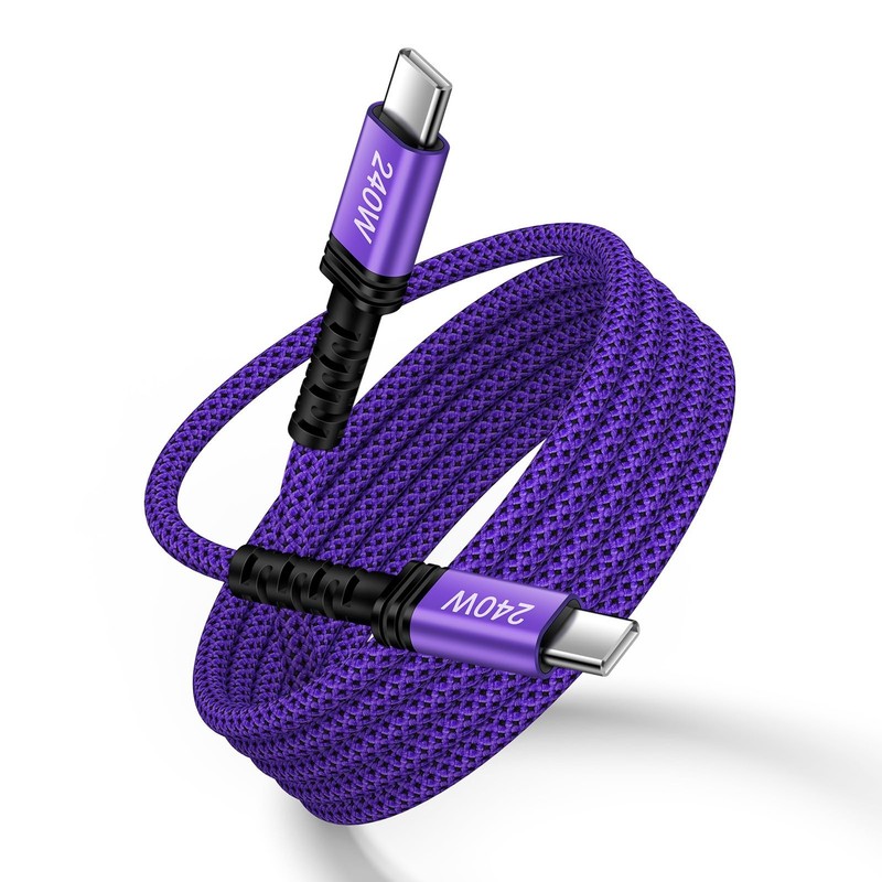 USB C to USB C Cable 240W Fast Charging 10FT Long Braided – Compatible