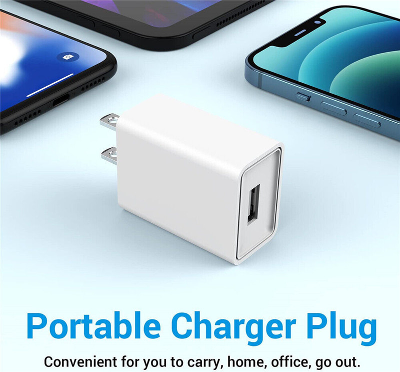 USB Wall Charger 5V 2A Block For iPhone 8 XR 11 12 13 14 Lot Fast Charging Cable gallery