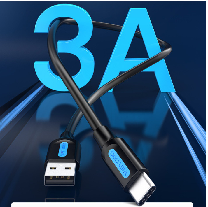 Vention USB Type-C Fast Charging Cable for Samsung S20, Android – 0.25m to 3m gallery