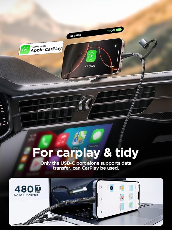 4-in-1 USB Charging Cable Set - MFi Certified & High-Speed Data Transfer gallery