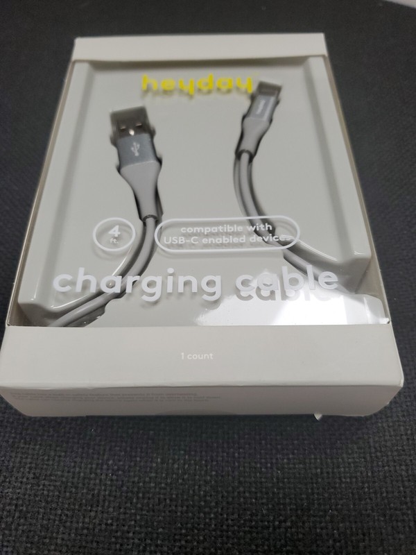2B8 – Heyday Micro-USB to USB-A Round Cable Cool Gray/Silver 6ft