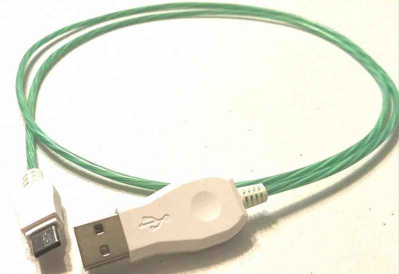 LED MICRO TYPE-C REVERSIBLE pin FLOWING LIGHT-UP 3FT flow glow USB charger cable