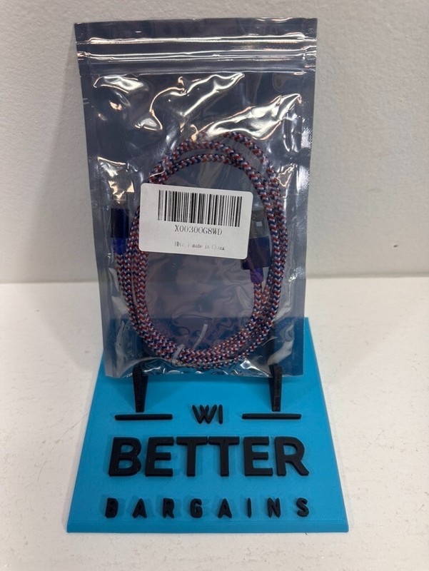 Red White & Blue USB to Apple Braided Charger Cable 3 ft. NEW