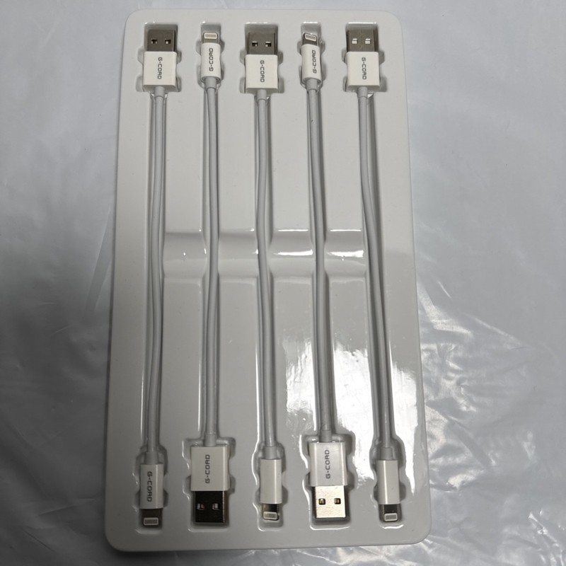 G-Cord Apple MFI Certified Short Lightning to USB Charging and Sync Cable(5 Pack