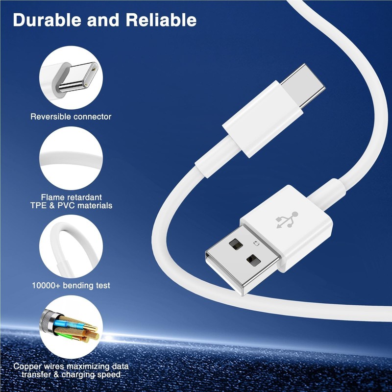 3-Pack [10FT+6FT+3.3FT] USB A to USB Cable Car Carplay Cable for iPhone 17 16... gallery