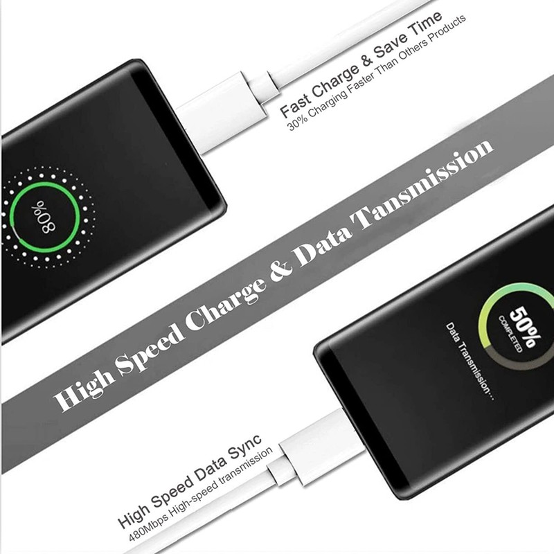 3Pcs USB Type-C Fast Charging Data Sync Charger Cable Cord S22 21 20 10 Note 9 8 gallery