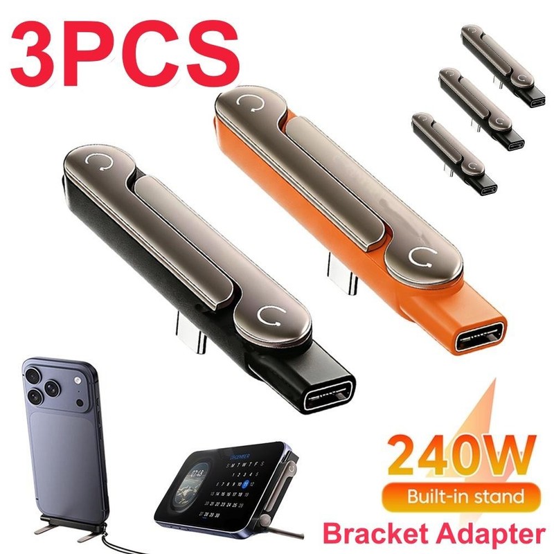 USB C Phone Charging Adapter 240W Fast Charge Foldable Stand Converter Mount Set gallery