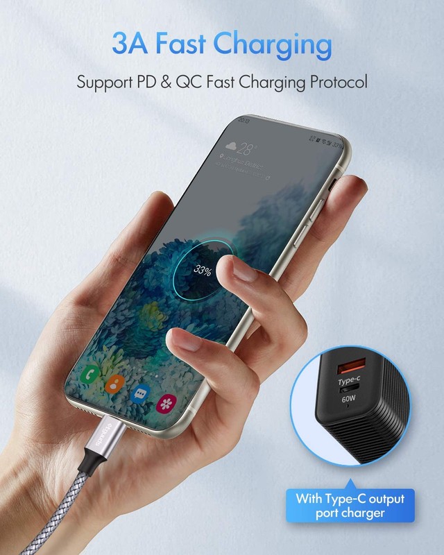 USB C to USB C Cable 2ft, 2-Pack 60W USBC to USBC Cord, Type C to C Charger C... gallery