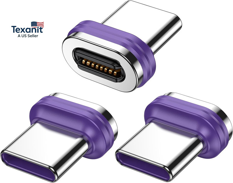 16PIN USB C Magnetic Tips 3Pack, USB C Magnetic Adapter/Magnetic Heads/Magnetic