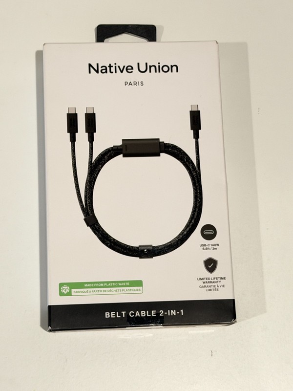 Native Union Belt Cable 2-in-1 USB-C to USB-C Cable 6.5ft/2m – Cosmos