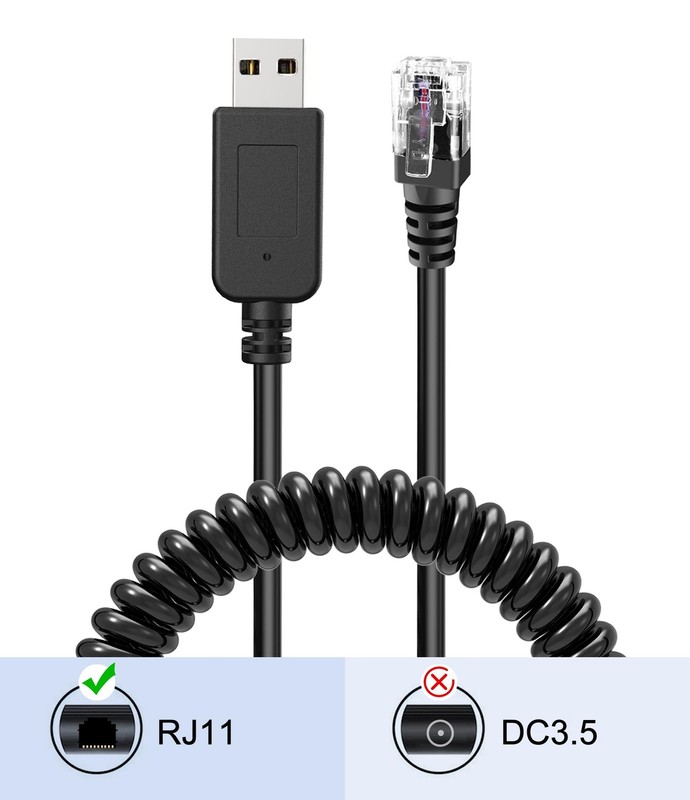 Radar Detector Cable,USB to RJ11 Plug Cable,Replacement Power Cable for Radar... gallery