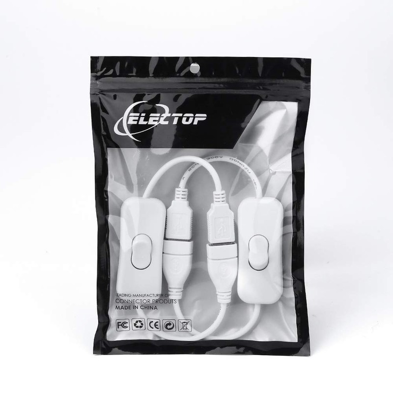 Male to Female USB Cable with On/Off Switch 2-Pack Extension Inline Rocker gallery