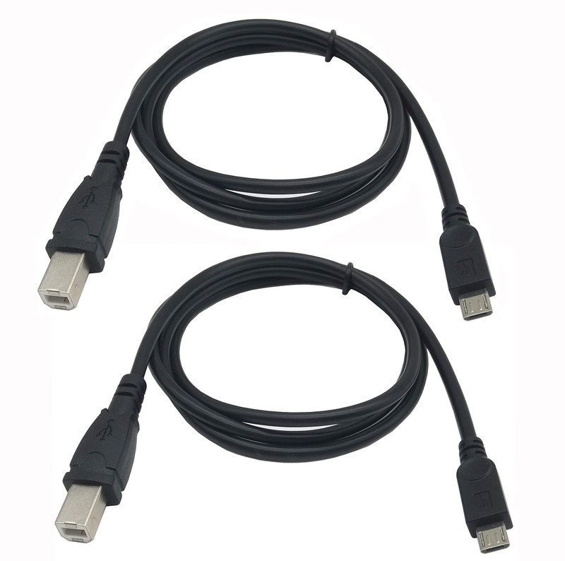 Micro USB to Printer Cable,2PCS Micro USB 5pin Male to USB Type B Data and Ch…