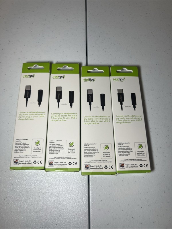 Hot Tips USB-C To Audio USB-C To 3.5MM Head Phone Jack Type C Pack Of 3 NEW gallery