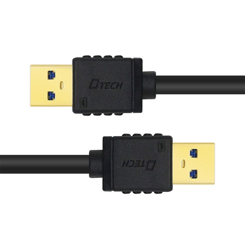 DTECH 3 ft USB 3.0 Type A to A Cable Male to Male High Speed Data Cord in Black gallery