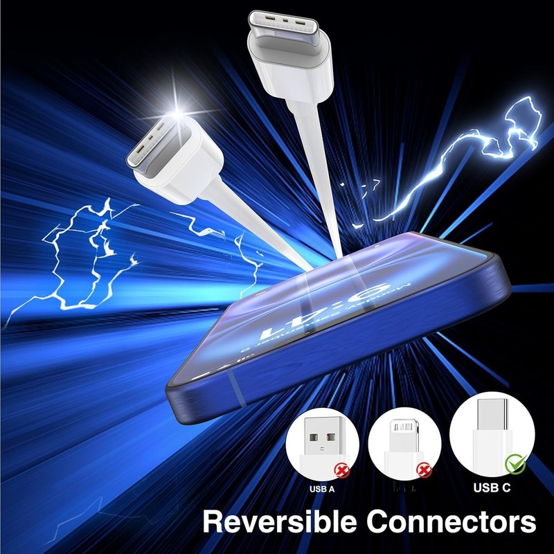 PD 20W Fast Wall Charger USB-C to USB-C Cable For iPhone 17 16 ProMax 15 Samsung gallery