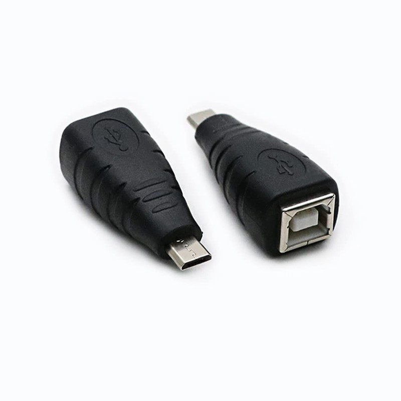 USB 2.0 Micro USB Male to USB B Female OTG Extension Connector Adapter 2 PCS