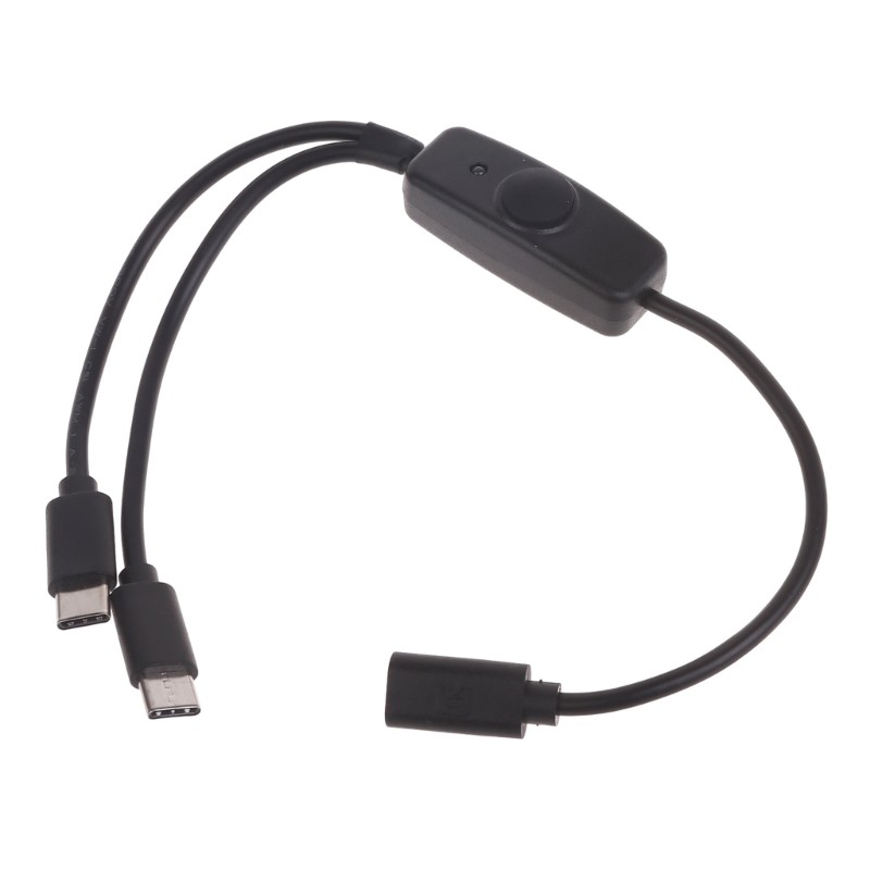 Type C Female to USB Male Adapter with ON/Off Button Faster Charging Cord