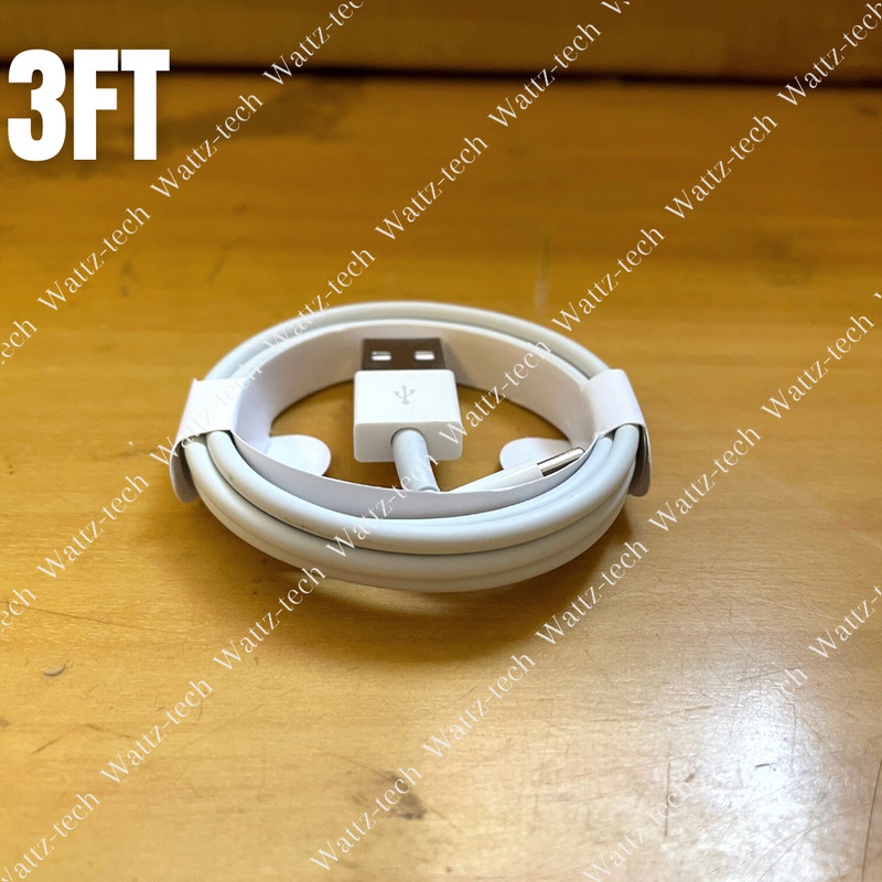 Lot of 100x USB Charger Cable Cord 3/6ft For iPhone XR 8 7 X 11 12 13 14 Pro Max