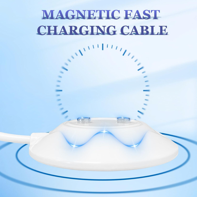 Magnetic Rose Charger USB Cable, Kwevos 2 Prong Magnetic USB Cable, 2.7Ft 12Mm R gallery