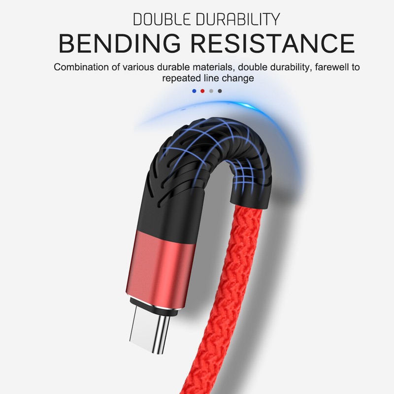 Heavy Duty Braided USB C Type-C Fast Charging Data Sync Charger Cable Long Cord gallery